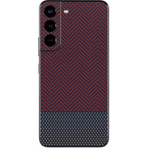 Blocked Polka Dot Chevron Galaxy S22 Skin